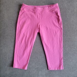 Avia Women's Pink Soft Stretch Sports Yoga Skinny Capri Length Legging S…